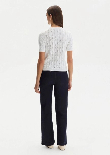 Beyaz Organik Pamuk Triko Üst - 5