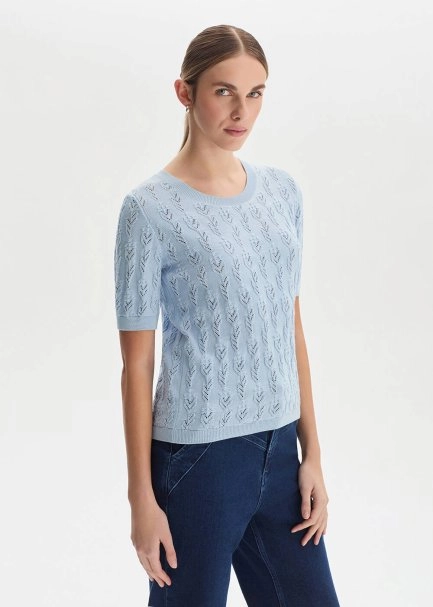 Açık Mavi Organik Pamuk Triko Üst - 3