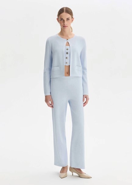 Açık Mavi Regular Fit Triko Ceket - 1