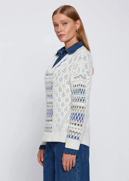 Ajur Örgü Degrade Blok Triko - 3