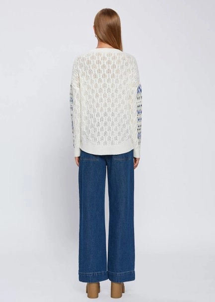 Ajur Örgü Degrade Blok Triko - 7