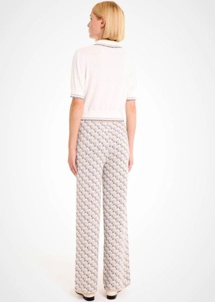 Ajur Örgü Kontrast Çizgili Crop Triko Üst - 5