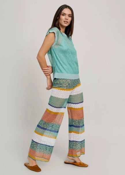 Ajur Örgü Mint Yeşili İnce Triko Üst - 6