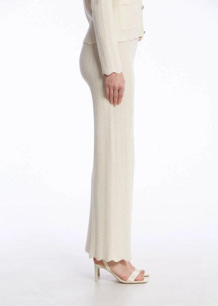 Ajur Örgü Triko Pantolon - 3