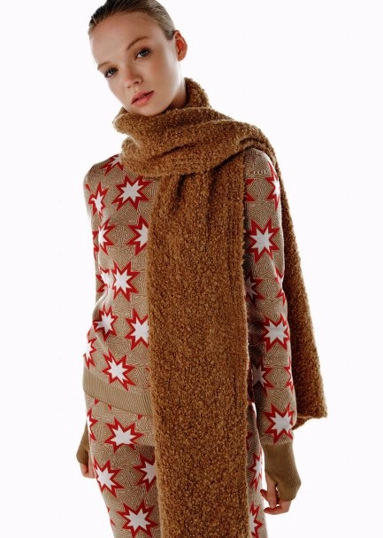 ALPACA BLEND CAMEL SCARF - 5