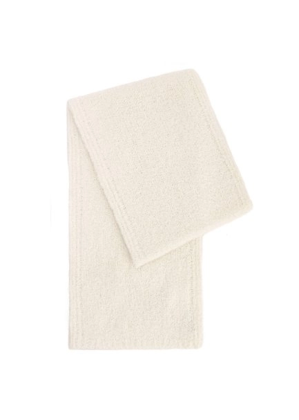 ALPACA BLEND ECRU SCARF - 6
