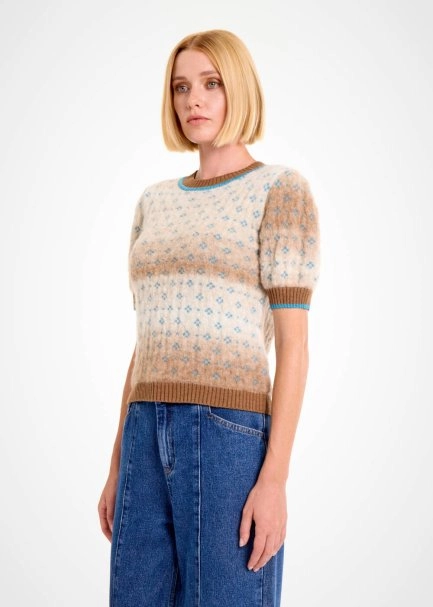 ALPACA BLEND MATCHA DEGRADE KNIT TOP - 2