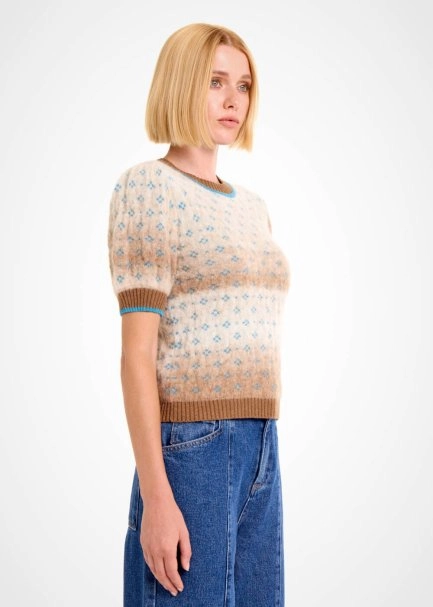 ALPACA BLEND MATCHA DEGRADE KNIT TOP - 3