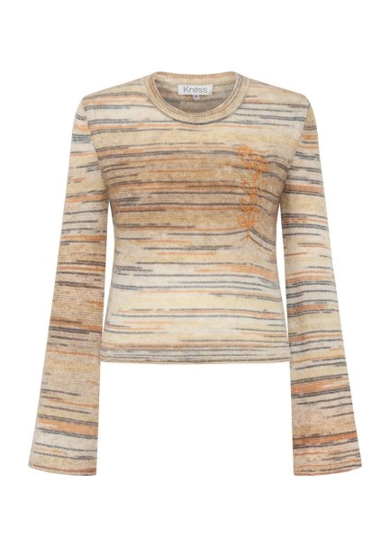 ALPACA BLEND PUMPKIN KNIT SWEATER - 6