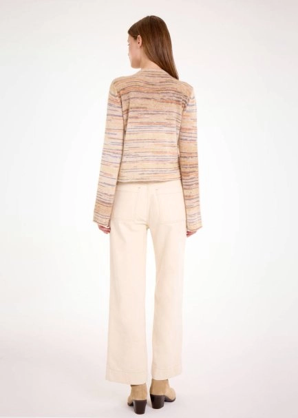 Alpaka Karışımlı Bej Renk Geçişli Triko - 5