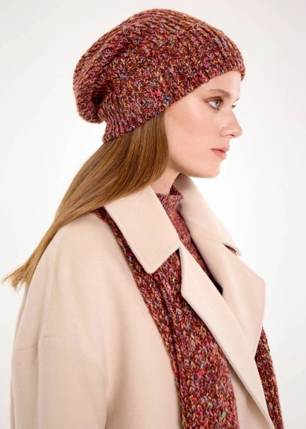 Alpaka Karışımlı Çok Renkli Bere - 3