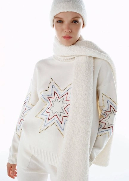 Alpaka Karışımlı Ekru Atkı - 3