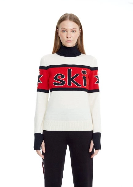 APRES SKI EMBROIDERIED EXTRAFINE MERINO WOOL SWEATER - 1