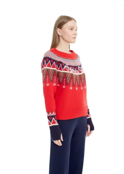 APRES SKI EMBROIDERIED HOPE RED SWEATER - 3