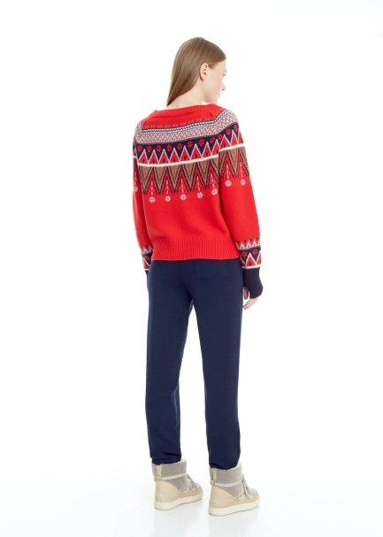 APRES SKI EMBROIDERIED HOPE RED SWEATER - 5