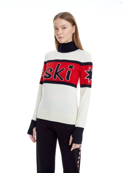 Apres Ski Nakışlı Extrafine Merino Yün Triko - 3