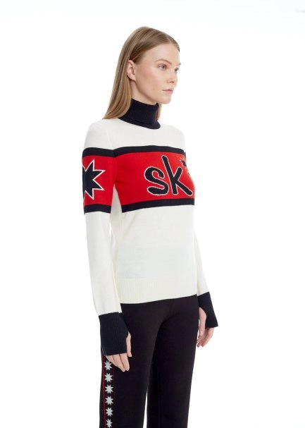 Apres Ski Nakışlı Extrafine Merino Yün Triko - 4