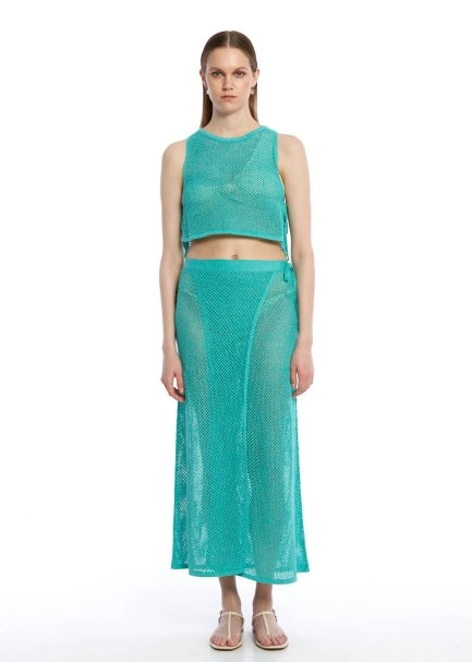AQUA BEACHWEAR KNIT SKIRT - 2
