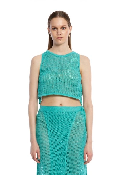 AQUA BEACHWEAR KNIT TOP - 1