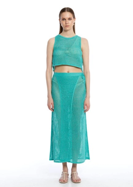 AQUA BEACHWEAR KNIT TOP - 2