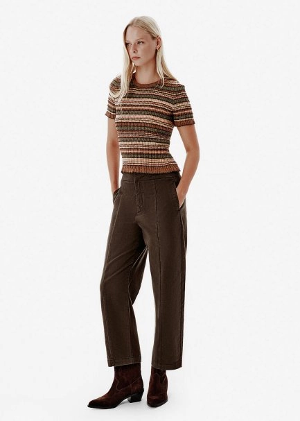 Barrel Leg Loden Pants - 3