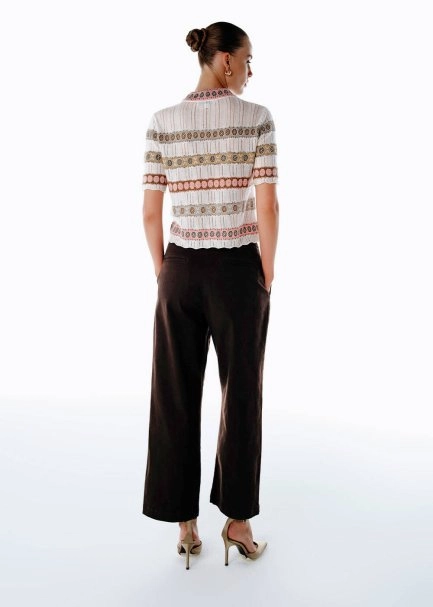 BARREL LENG PANTS COFFEE - 5