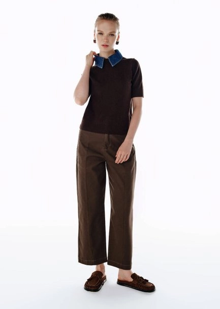 BARREL LENG PANTS LODEN - 3