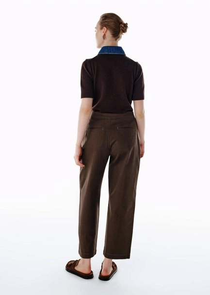BARREL LENG PANTS LODEN - 5