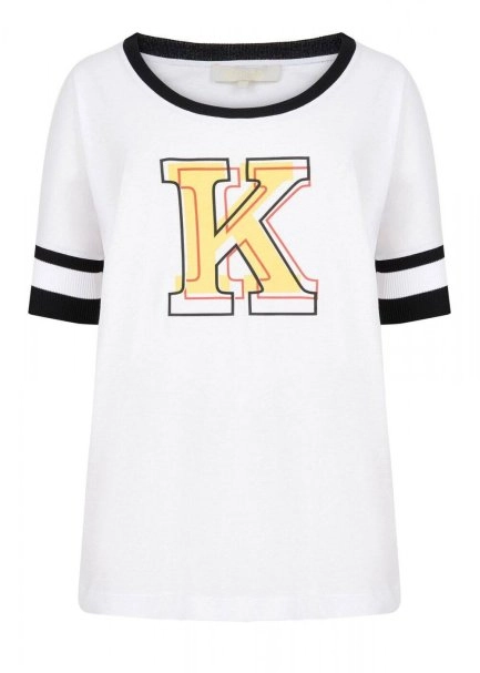 Baskılı Beyaz Pamuk T-Shirt - 6
