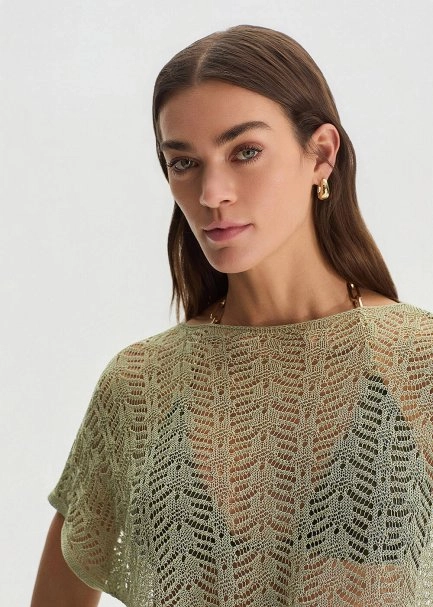 BEACHWEAR KNIT TOP MATCHA - 4