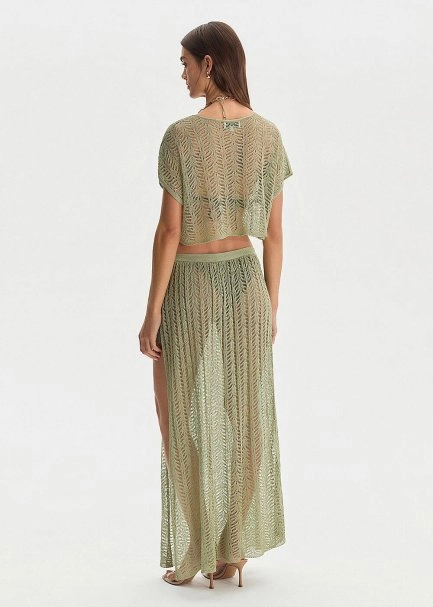 BEACHWEAR KNIT TOP MATCHA - 5