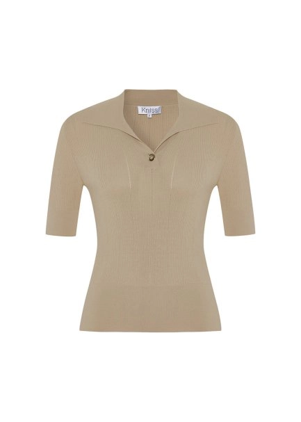 BEJ Polo Yaka Triko Üst - 6