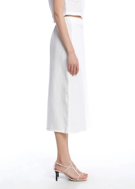 Beyaz Keten Etek - 4