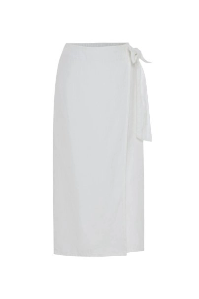 Beyaz Keten Etek - 6