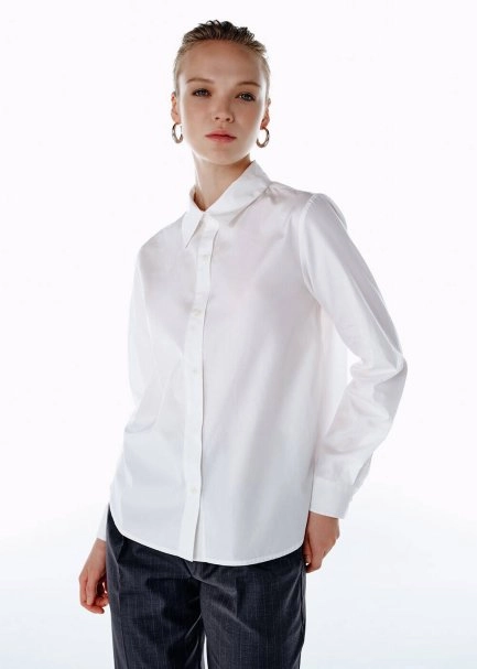 Beyaz Regular Fıt Gömlek - 3