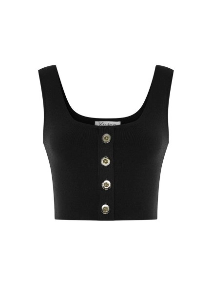 Black Crop Knıt Top - 6