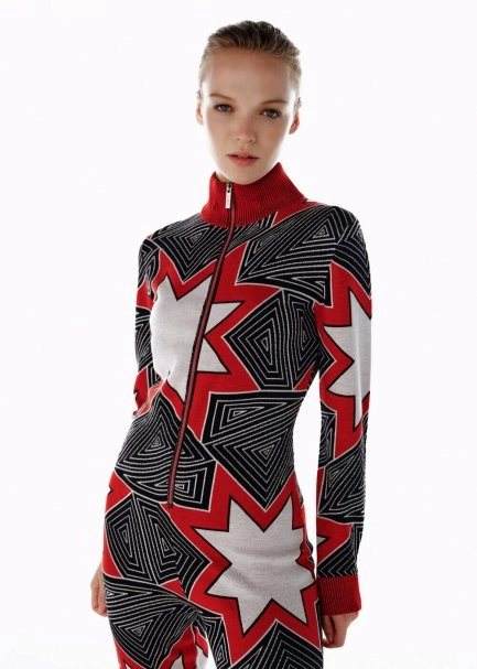 BLACK ICONIC APRÈS SKI STAR PATTERNED KNIT JUMPSUIT - 2