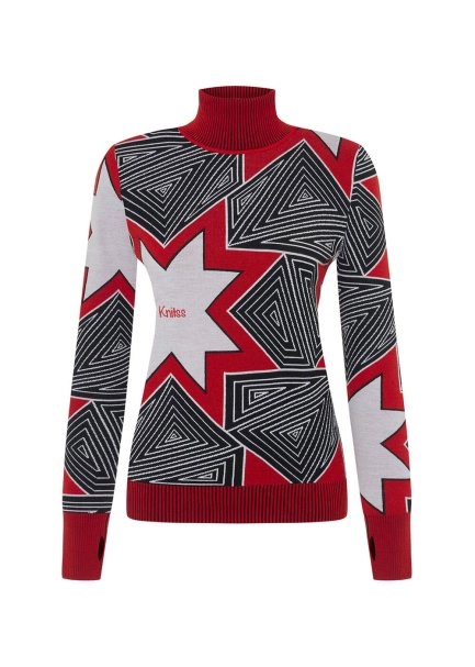 BLACK ICONIC APRÈS SKI STAR PATTERNED KNIT TOP - 6