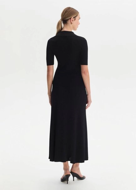 Black Polo Neck Knıt Top - 5