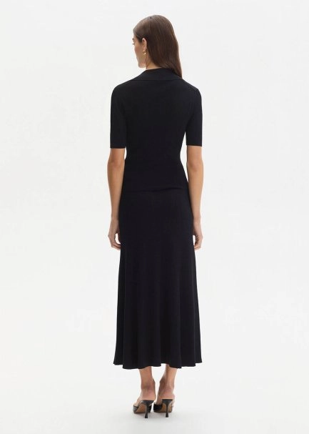 Black Polo Neck Knıt Top - 5