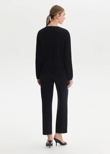 Black Regular Fıt Knıt Jacket - 5