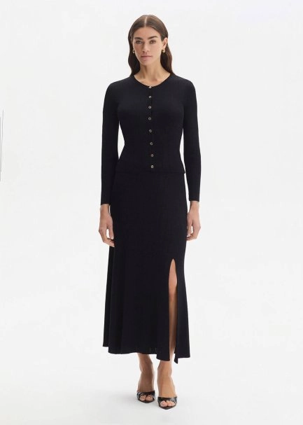 BLACK SLIM FIT KNIT CARDIGAN - 2