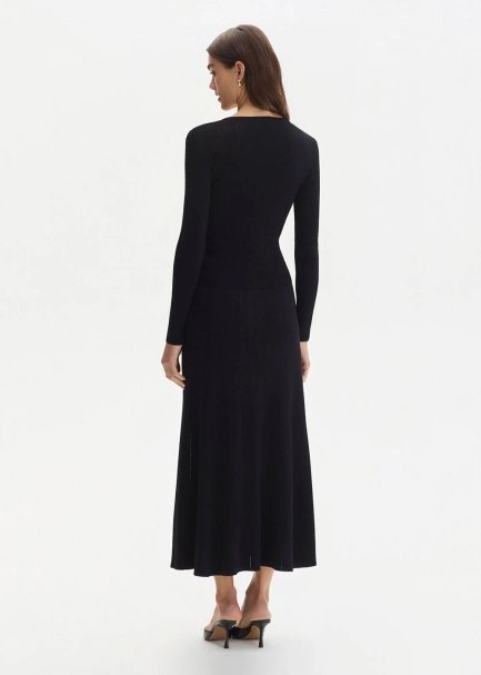 BLACK SLIM FIT KNIT CARDIGAN - 5