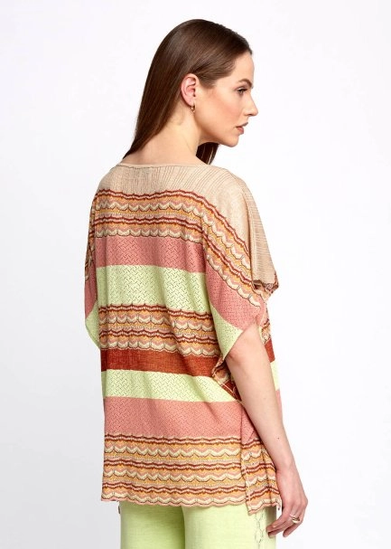 Boat Neck Pointelle Detail Knit Tunic - 3