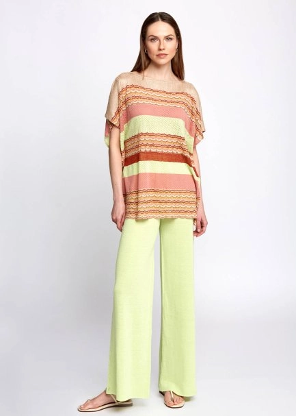 Boat Neck Pointelle Detail Knit Tunic - 5