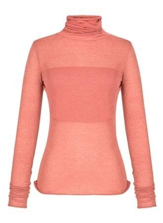 Boğazlı Pembe Triko Üst - 6