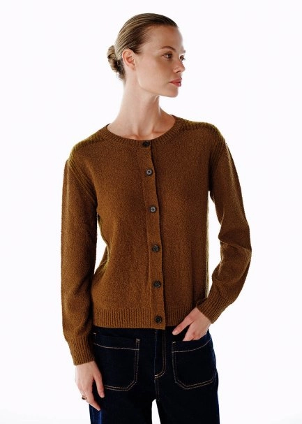BOUCLÉ MERINO WOOL KNIT CARDIGAN - 4