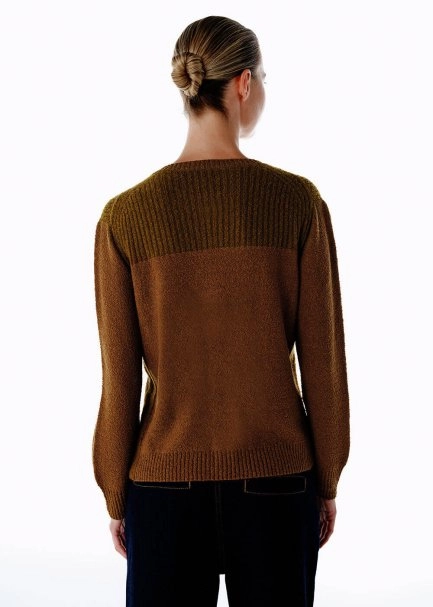 BOUCLÉ MERINO WOOL KNIT CARDIGAN - 5