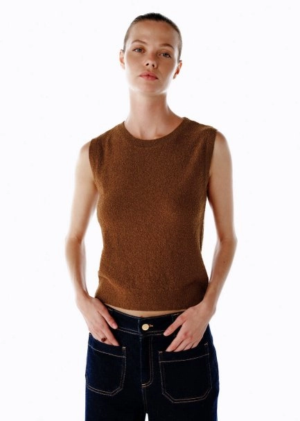 Bouclé Merino Yün Triko Üst - 1