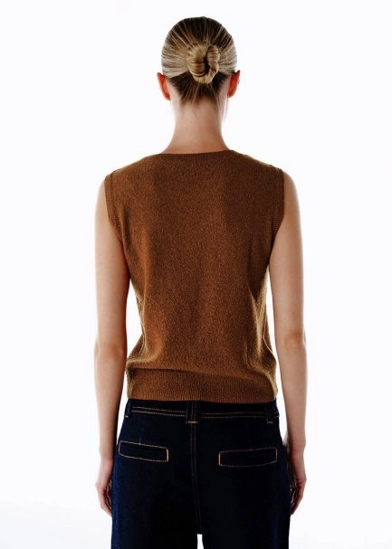 Bouclé Merino Yün Triko Üst - 5